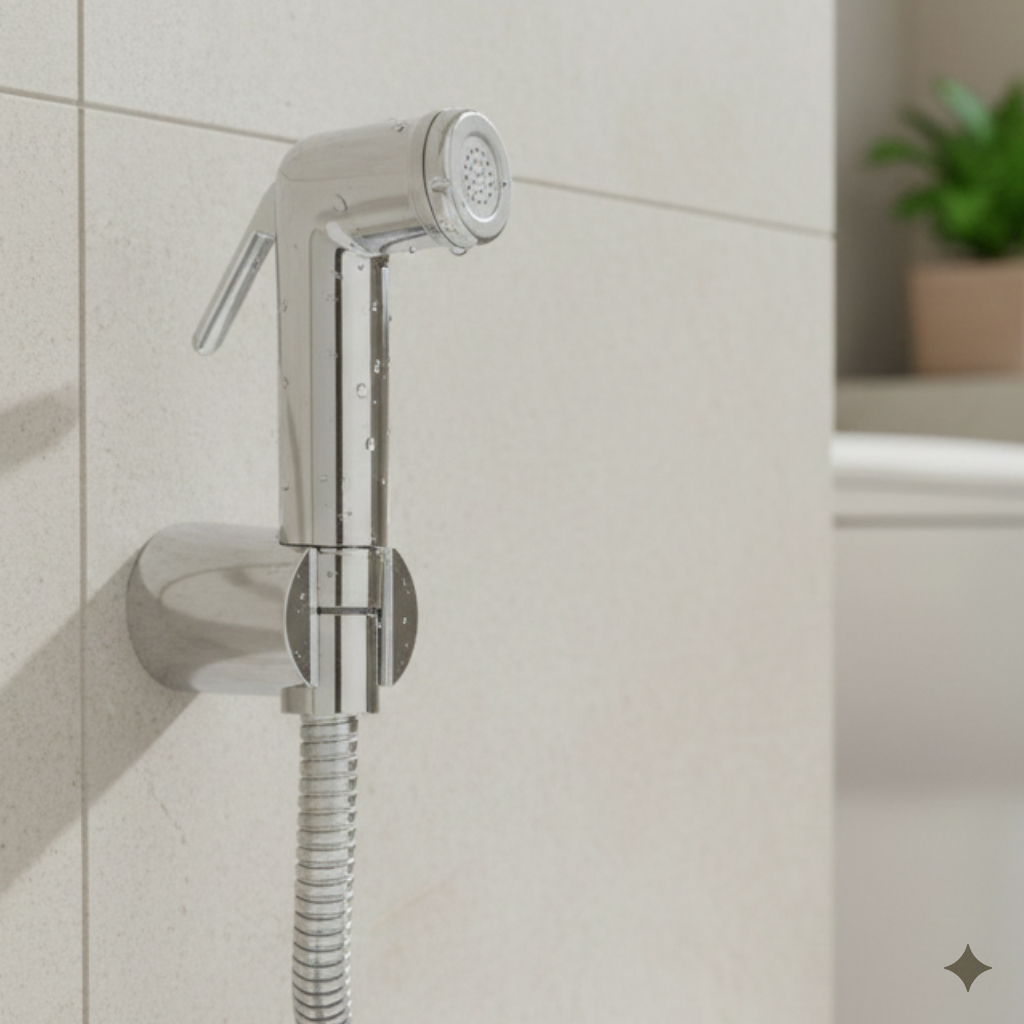 Croma Handheld Health Faucet with 1 Meter SS Hose Pipe and Hook
